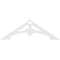 Ekena Millwork Pitch Sellek Architectural Grade PVC Gable Pediment, 60"W x 20"H x 1"P (8/12) GPP060X020X100SLK - alternate 4
